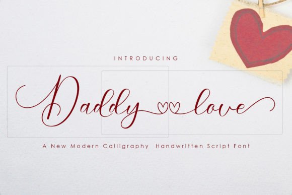 The Daddy Love Font: Elegant Scripts for Crafted Products